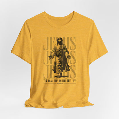 Christian T-Shirt Jesus The Way The Truth The Life