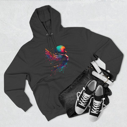 Flying When Free Three-Panel Fleece Hoodie