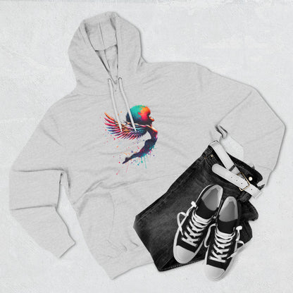 Flying When Free Three-Panel Fleece Hoodie